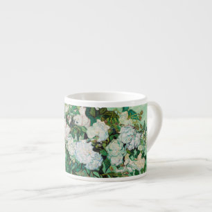 Van Gogh Vase with Pink Roses Vintage Floral Art Espresso Cup