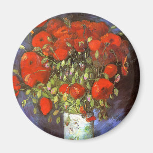 Van Gogh: Vase with Red Poppies Magnet