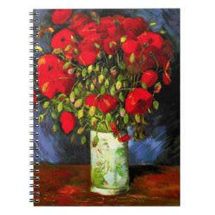 Van Gogh Vase With Red Poppies Notebook