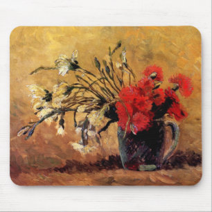 Van Gogh - Vase With Red & White Carnations Mouse Mat