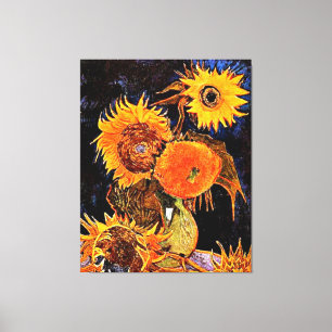 Van Gogh - Vase with Six Sunflowers Canvas Print