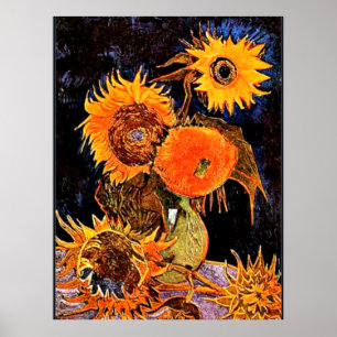 Van Gogh - Vase with Six Sunflowers Poster