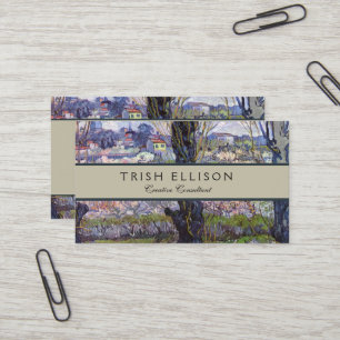 Van Gogh View of Arles Flowering Orchards Print: Business Card