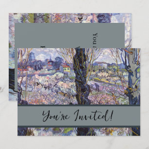 Van Gogh View of Arles Flowering Orchards Print: Invitation