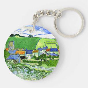 Van Gogh - View of Auvers Key Ring