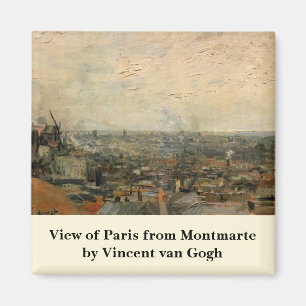 Van Gogh View of Paris from Montmarte, Fine Art Magnet