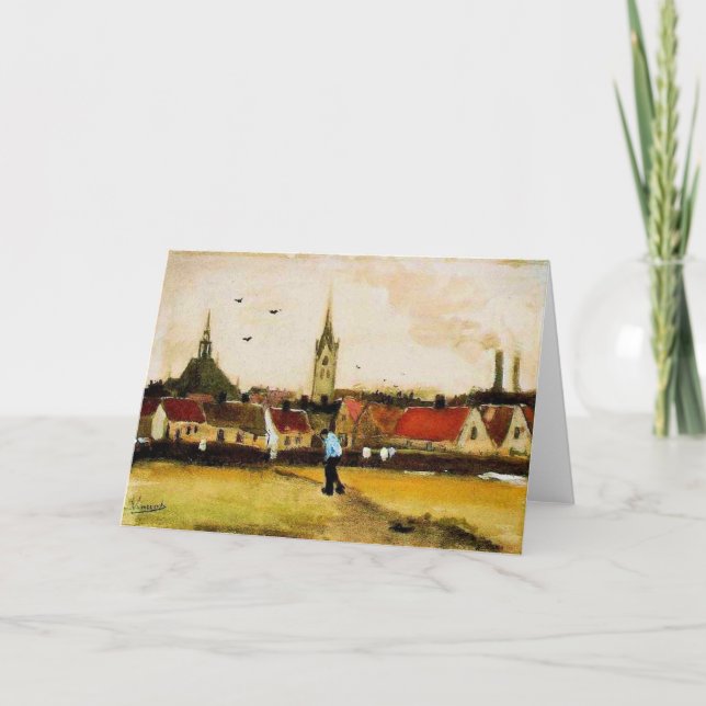 Van Gogh - View of the Hague with New Church, Card (Front)
