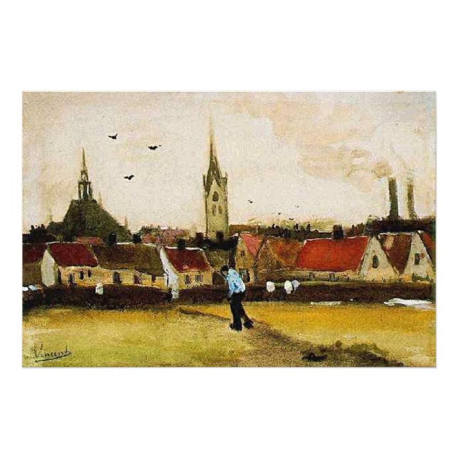 Van Gogh - View of the Hague with New Church Photo Print (Front)