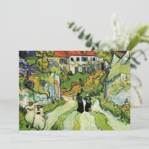 Van Gogh Village Street and Steps Auvers, Figures Invitation