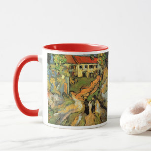 Van Gogh Village Street and Steps Auvers, Figures Mug