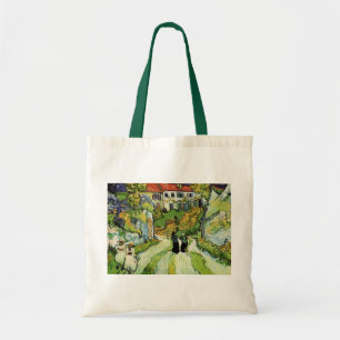 Van Gogh Village Street and Steps Auvers, Figures Tote Bag