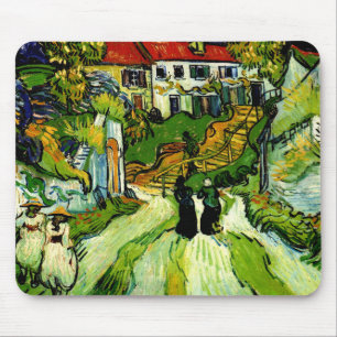 Van Gogh - Village Street and Steps in Auvers, Mouse Mat