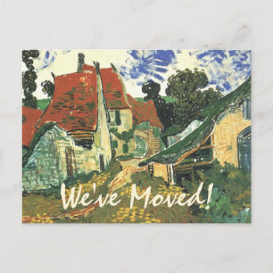Van Gogh Village Street, Change of Address Announcement Postcard