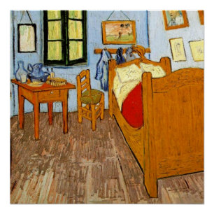 Van Gogh: Vincent's Bedroom in Arles, 1889 Poster