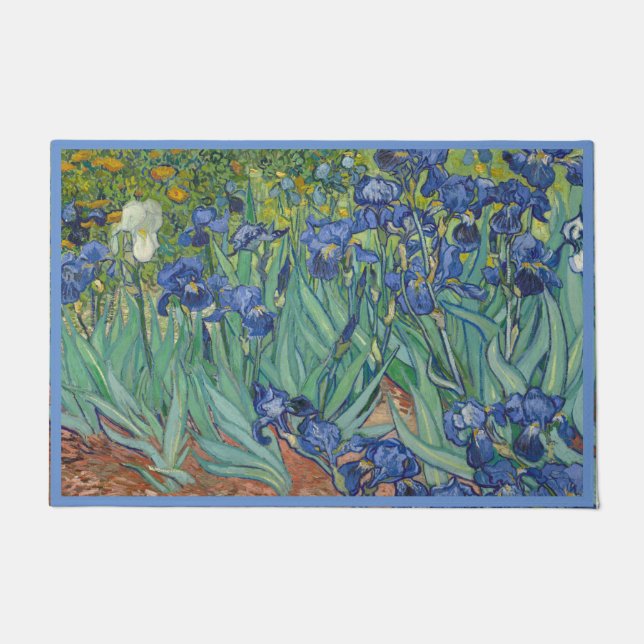 Van Gogh Vintage Irises  Doormat (Front)