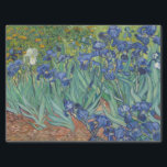 Van Gogh Vintage Irises    Tissue Paper<br><div class="desc">This beautiful product is inspired by Irises painted by Vincent van Gogh in 1889. The image boasts blue irises with green stems and leaves with pointy tips planted in red-brown earth.</div>