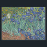 Van Gogh Vintage Irises    Tissue Paper<br><div class="desc">This beautiful product is inspired by Irises painted by Vincent van Gogh in 1889. The image boasts blue irises with green stems and leaves with pointy tips planted in red-brown earth.</div>