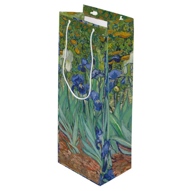 Van Gogh Vintage Irises     Wine Gift Bag (Front Angled)