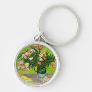 Van Gogh Vintage Painting Blossoms Flowers Vines Key Ring