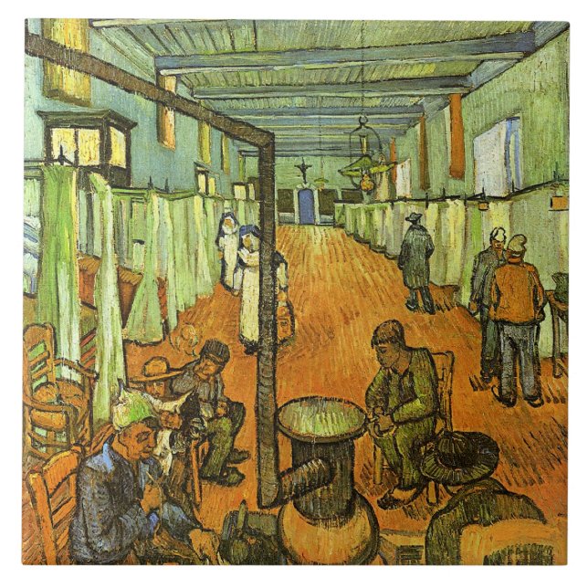 Van Gogh, Ward in the Hospital, Tile (Front)