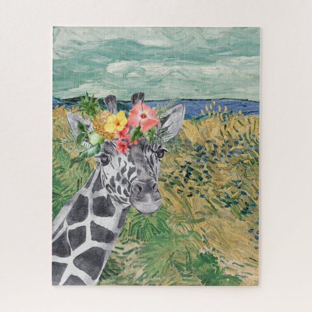Van Gogh Wheat Field and Giraffe Compilation  Jigsaw Puzzle (Vertical)