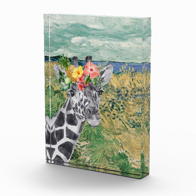 Van Gogh Wheat Field and Giraffe   Photo Block (Right)