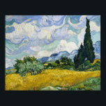 Van Gogh Wheat Field Cypresses Painting Poster<br><div class="desc">Vincent Van Gogh  (30 March 1853 – 29 July 1890) was an influential Dutch post-impressionist painter.  This painting is Wheat Field with Cypresses.</div>