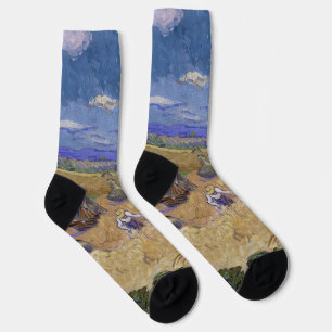 Van Gogh Wheat Field - Golden Harvest Art Socks