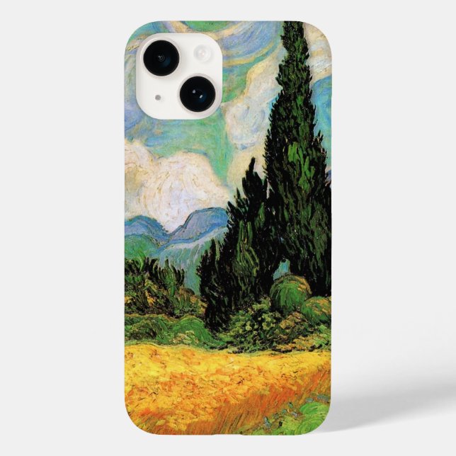 Van Gogh Wheat Field w Cypresses at Haute Galline Case-Mate iPhone Case (Back)