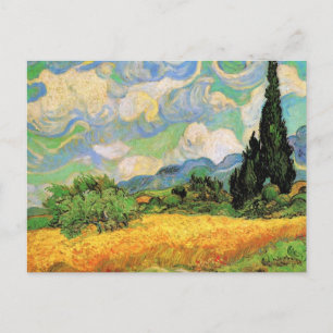 Van Gogh Wheat Field w Cypresses at Haute Galline Postcard