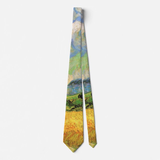 Van Gogh Wheat Field w Cypresses at Haute Galline Tie (Front)