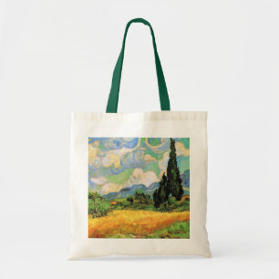 Van Gogh Wheat Field w Cypresses at Haute Galline Tote Bag