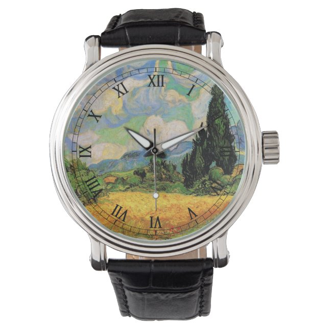 Van Gogh Wheat Field w Cypresses at Haute Galline Watch (Front)