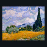 Van Gogh, Wheat Field with Cypresses, 1889 Poster<br><div class="desc">Van Gogh,  Wheat Field with Cypresses,  1889</div>
