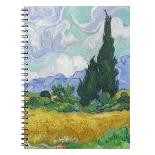 Van Gogh Wheat Field with Cypresses Art Notebook