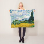 Van Gogh Wheat Field with Cypresses. Impressionism Fleece Blanket<br><div class="desc">Van Gogh "Wheat Field with Cypresses" fleece blanket.</div>