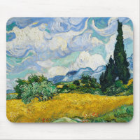 Van Gogh Wheat Field with Cypresses. Impressionism