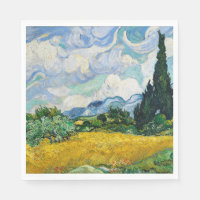 Van Gogh Wheat Field with Cypresses. Impressionism