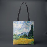 Van Gogh Wheat Field with Cypresses. Impressionism Tote Bag<br><div class="desc">Van Gogh "Wheat Field with Cypresses". Impressionism art tote bag.</div>