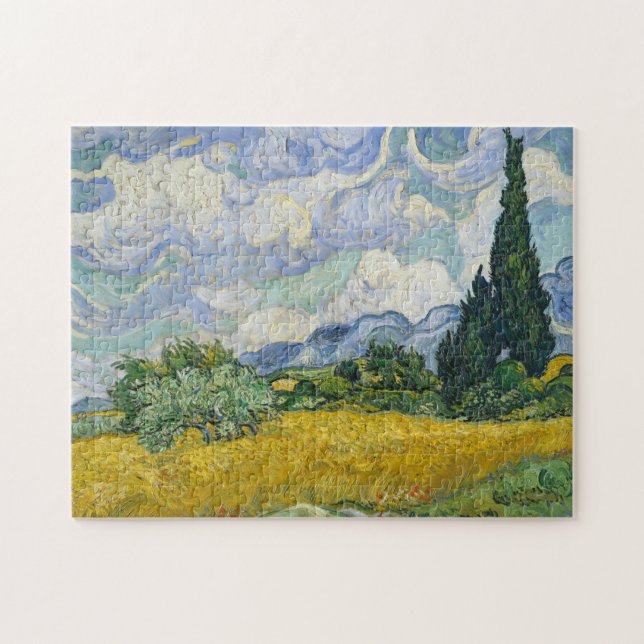 Van Gogh Wheat Field with Cypresses Jigsaw Puzzle (Horizontal)