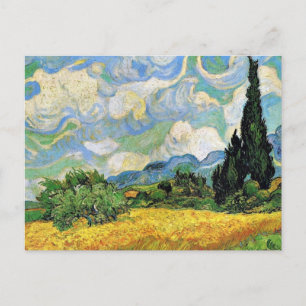Van Gogh - Wheat Field with Cypresses Postcard