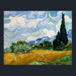Van Gogh - Wheat Field With Cypresses Poster<br><div class="desc">Wheat Field With Cypresses by Vincent Van Gogh. For more poster-ready images from Zedign Art Series Book 36 "Vincent Van Gogh - Paintings & Drawings Vol 1",  visit https://books.zedign.com/zas/36.html</div>
