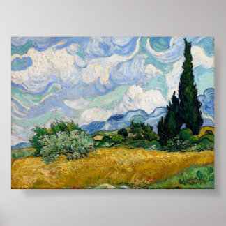 Van Gogh Wheat Field with Cypresses Poster