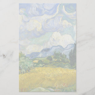 Van Gogh Wheat Field with Cypresses Stationery