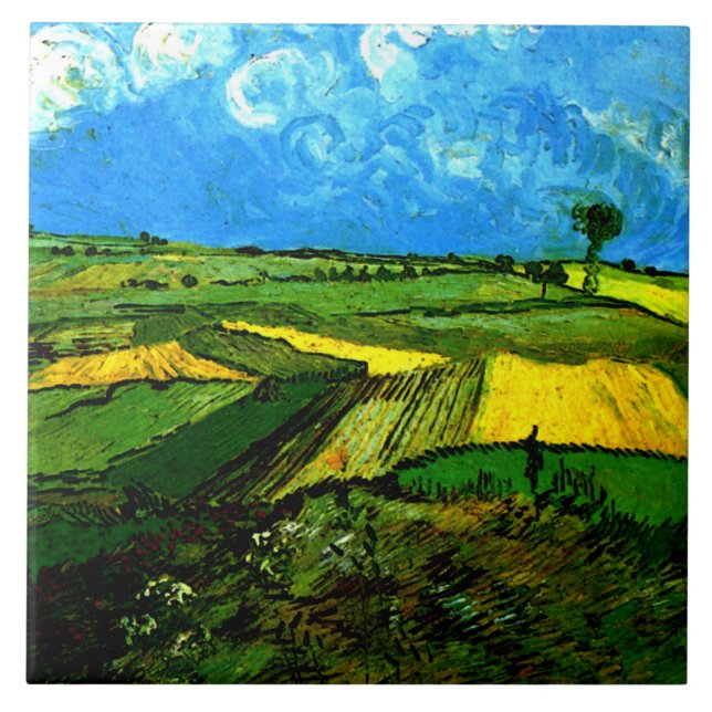 Van Gogh - Wheat Fields at Auvers, Tile (Front)