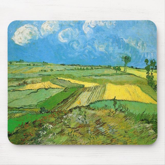 Van Gogh Wheat Fields at Auvers Under Clouded Sky Mouse Mat (Front)