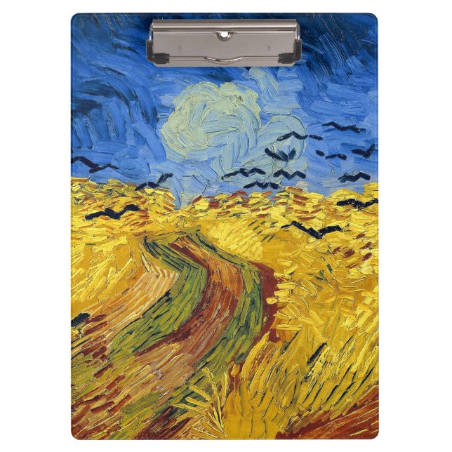 Van Gogh Wheat Fields impressionist Painting Clipboard (Front)