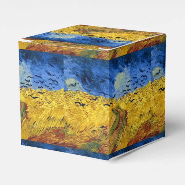 Van Gogh Wheat Fields impressionist Painting Favour Box (Front Side)