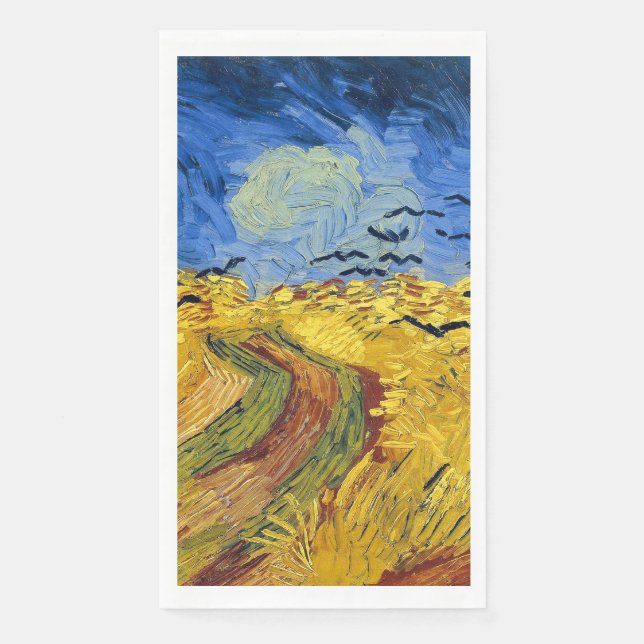 Van Gogh Wheat Fields impressionist Painting Napkin (Front)