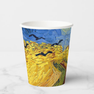 Van Gogh Wheat Fields impressionist Painting Paper Cups